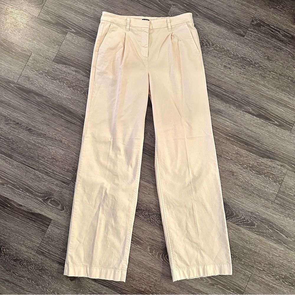 J. Crew Wide Leg Cotton Trousers New